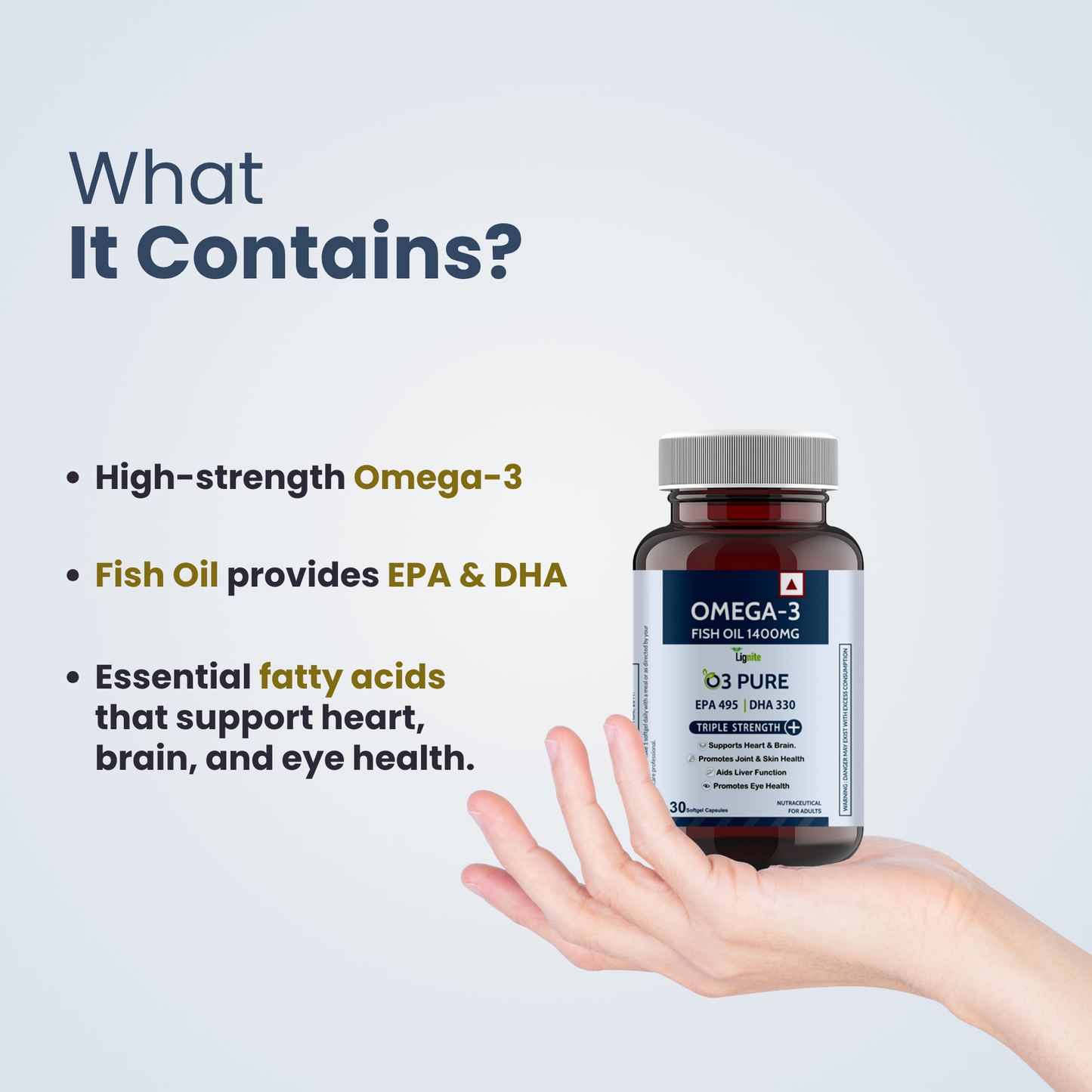 Omega-3 fish oil Capsules – Heart, Brain & Joint Support