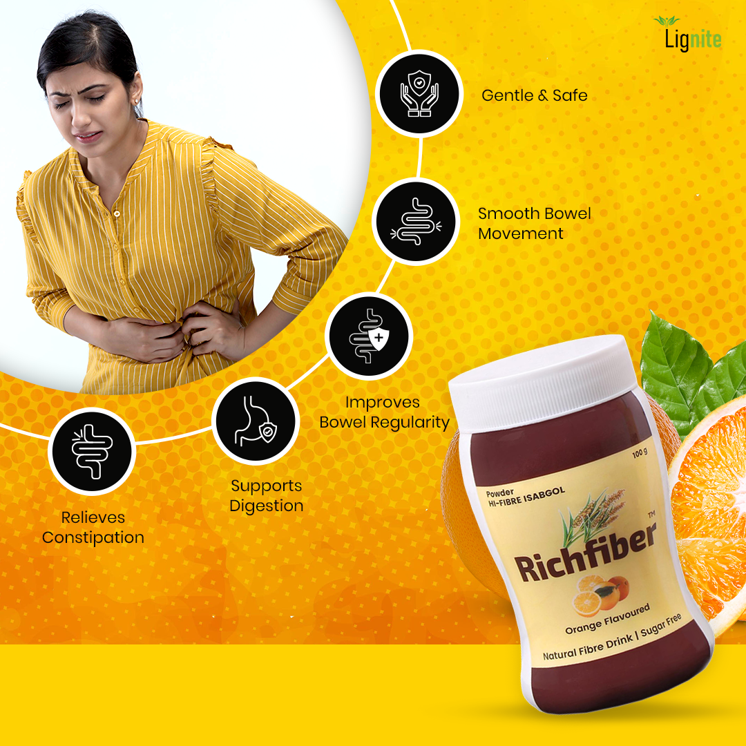 Richfiber Isabgol Powder – Orange Flavor