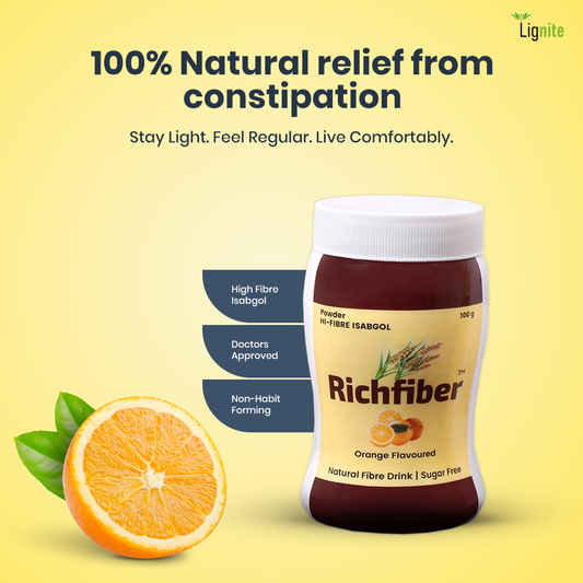 Richfiber Isabgol Powder – Orange Flavor
