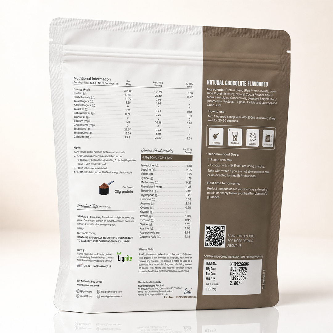 Plant-Based Protein – Natural Chocolate Flavour, 500 g