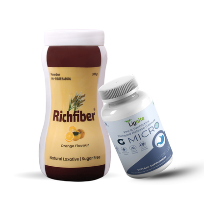 Gut Health Supplement Pack | Pre and Probiotic Capsules with Isabgol
