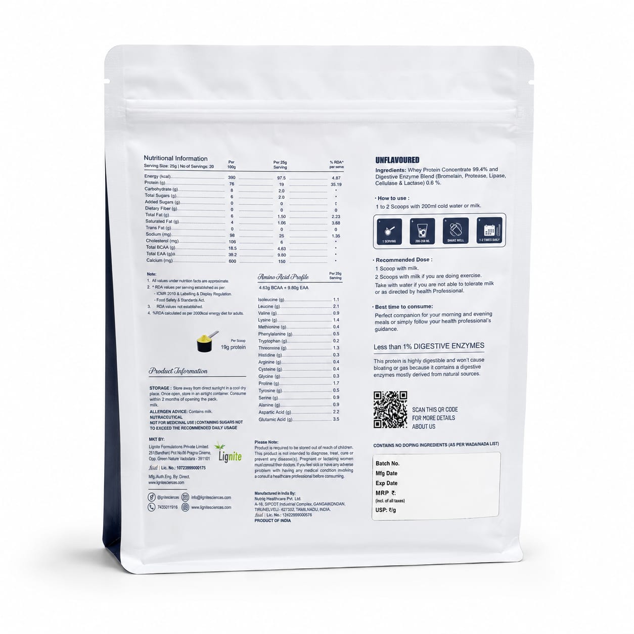 Unflavored Whey Protein for Daily Nutrition | Muscle Support